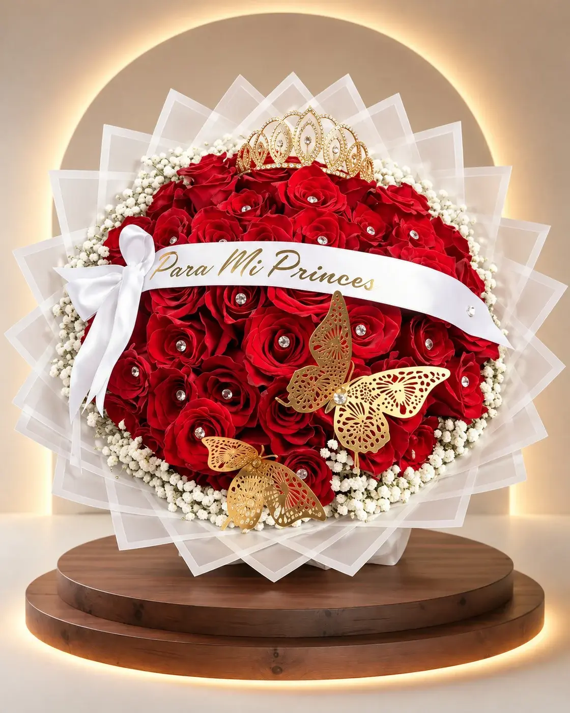 Princess Crown Bouquet, full arrangement · Lovely Bloom