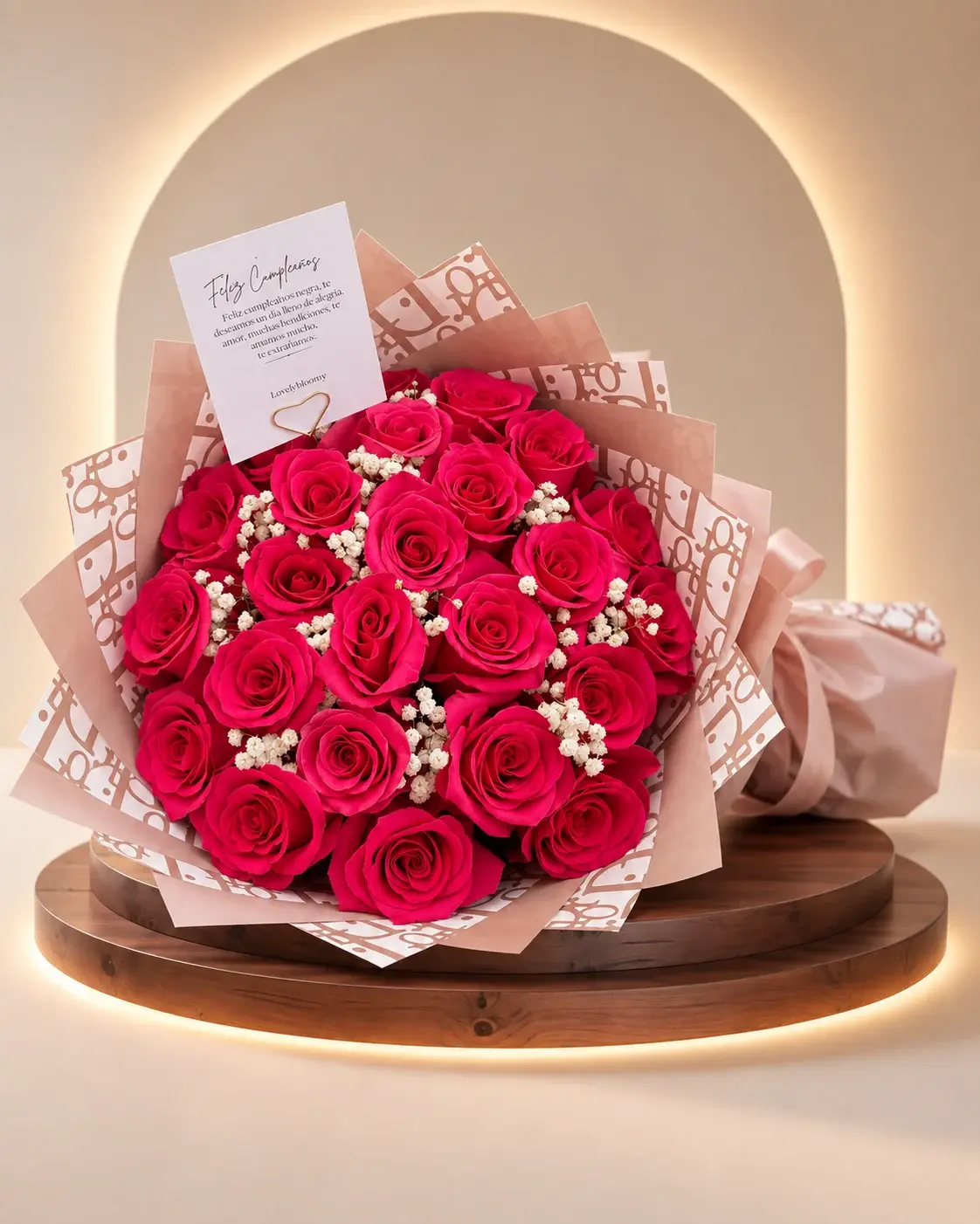 Hot Pink Bouquet, full arrangement