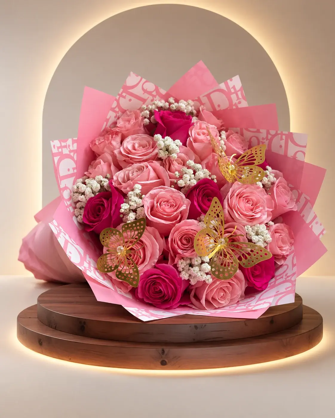 Pink Mix Bouquet, full arrangement